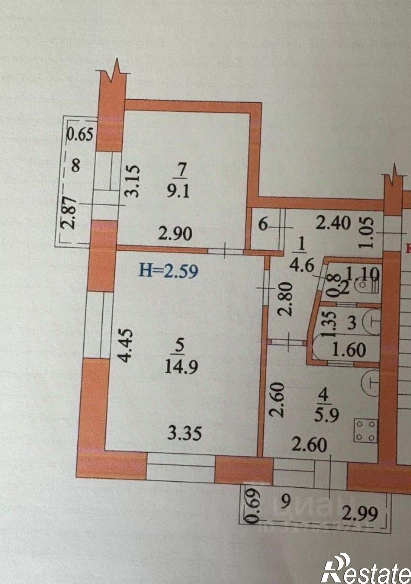 Купить квартиру за 3 200 000 рублей на улица Плеханова, 33