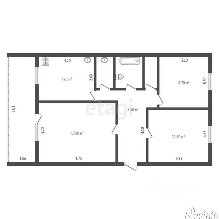 3-комн квартира Керченский переулок, 7,  д. 7