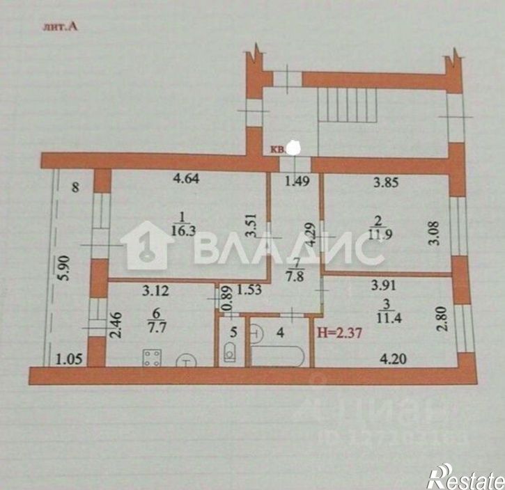 3-комн квартира Керченский пер, 2,  д. 2