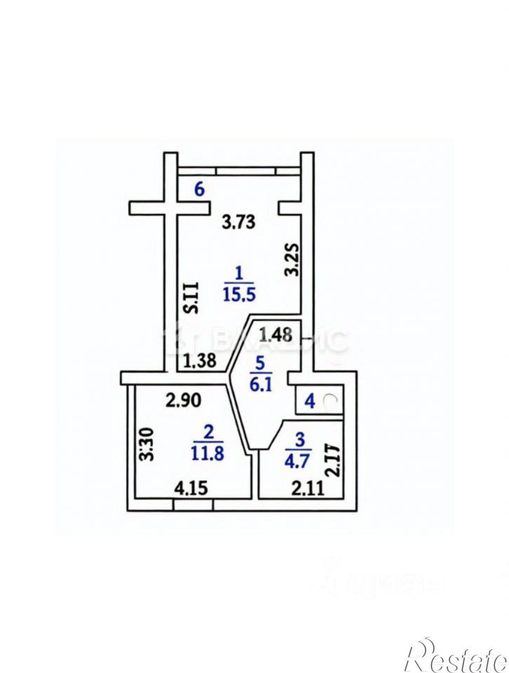 1-комн квартира ул Красная, 53/5 2,  д. 53/5 2,  к. 2