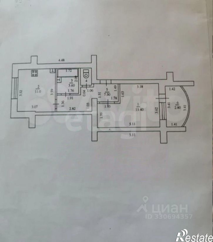 1-комн квартира Красная улица, 59/5,  д. 59/5