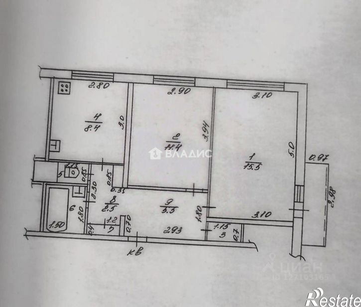 1-комн квартира ул Шмидта, 283,  д. 283