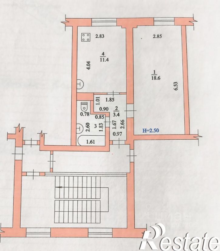 1-комн квартира улица Горького, 20/2,  д. 20/2