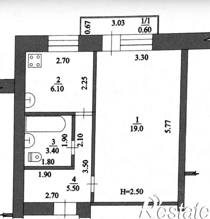 1-комн квартира Керченский переулок, 2,  д. 2