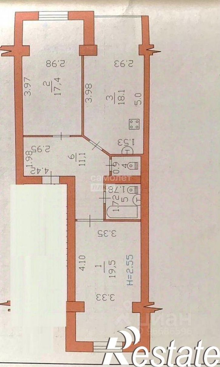 2-комн квартира Красная улица, 53/3,  д. 53/3