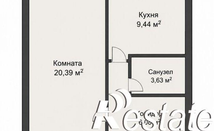 1-комн квартира улица Горького, 25/5,  д. 25/5